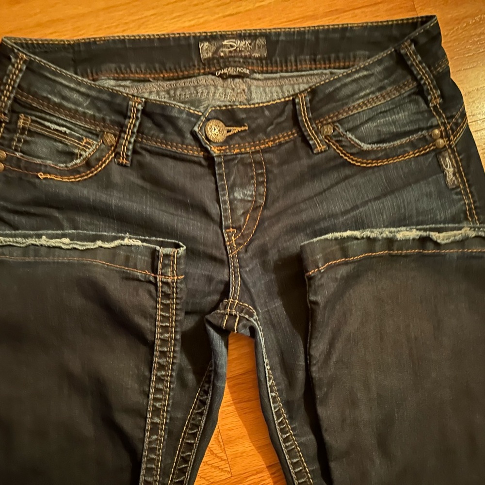 Ladies Silver Jeans